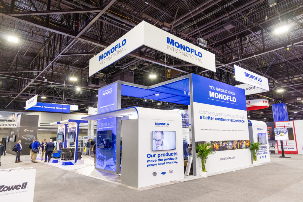 Large trade show display at MODEX 2024