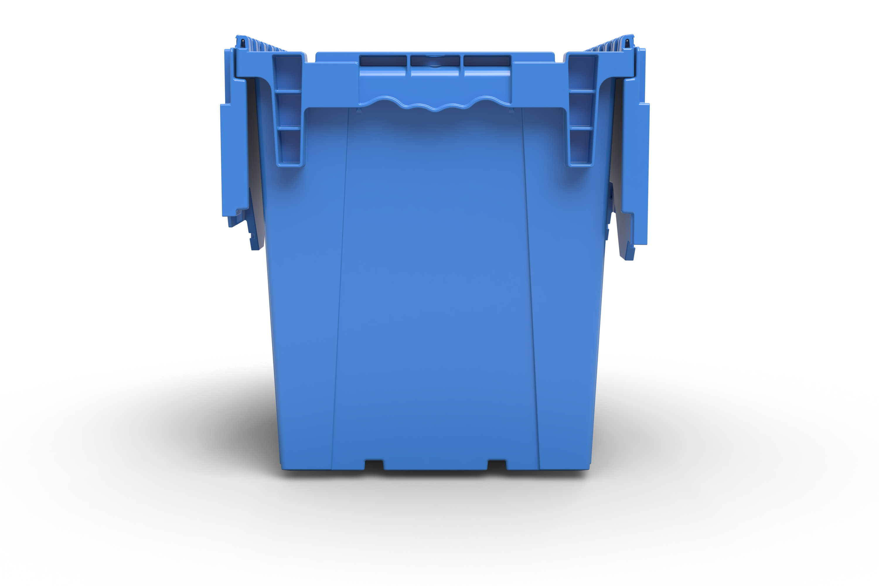 18x13x15 Attached-Lid Tote with Metal Hinges, Heavy Plastic, 5 of 5