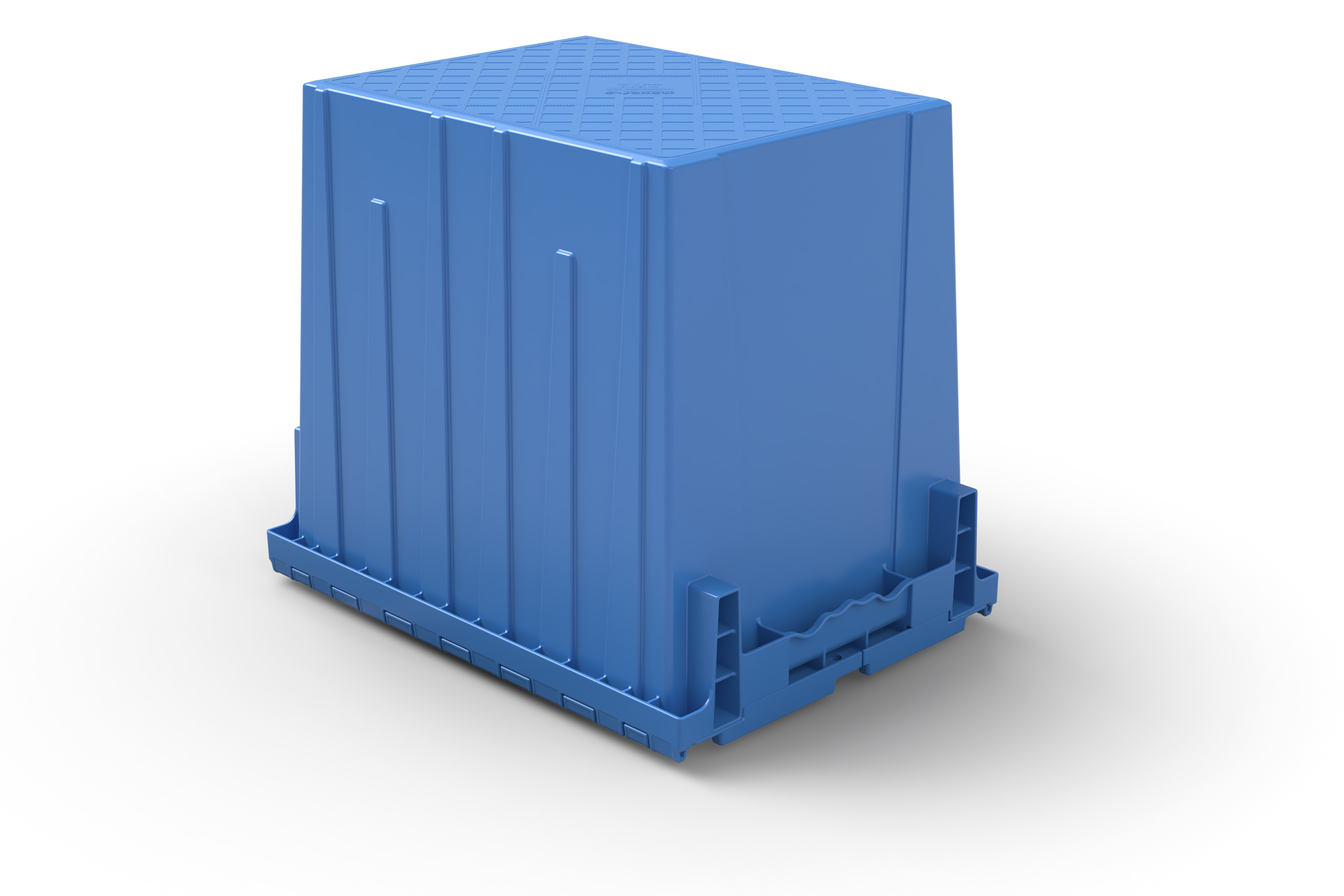 18x13x15 Attached-Lid Tote with Metal Hinges, Standard Plastic, 2 of 5