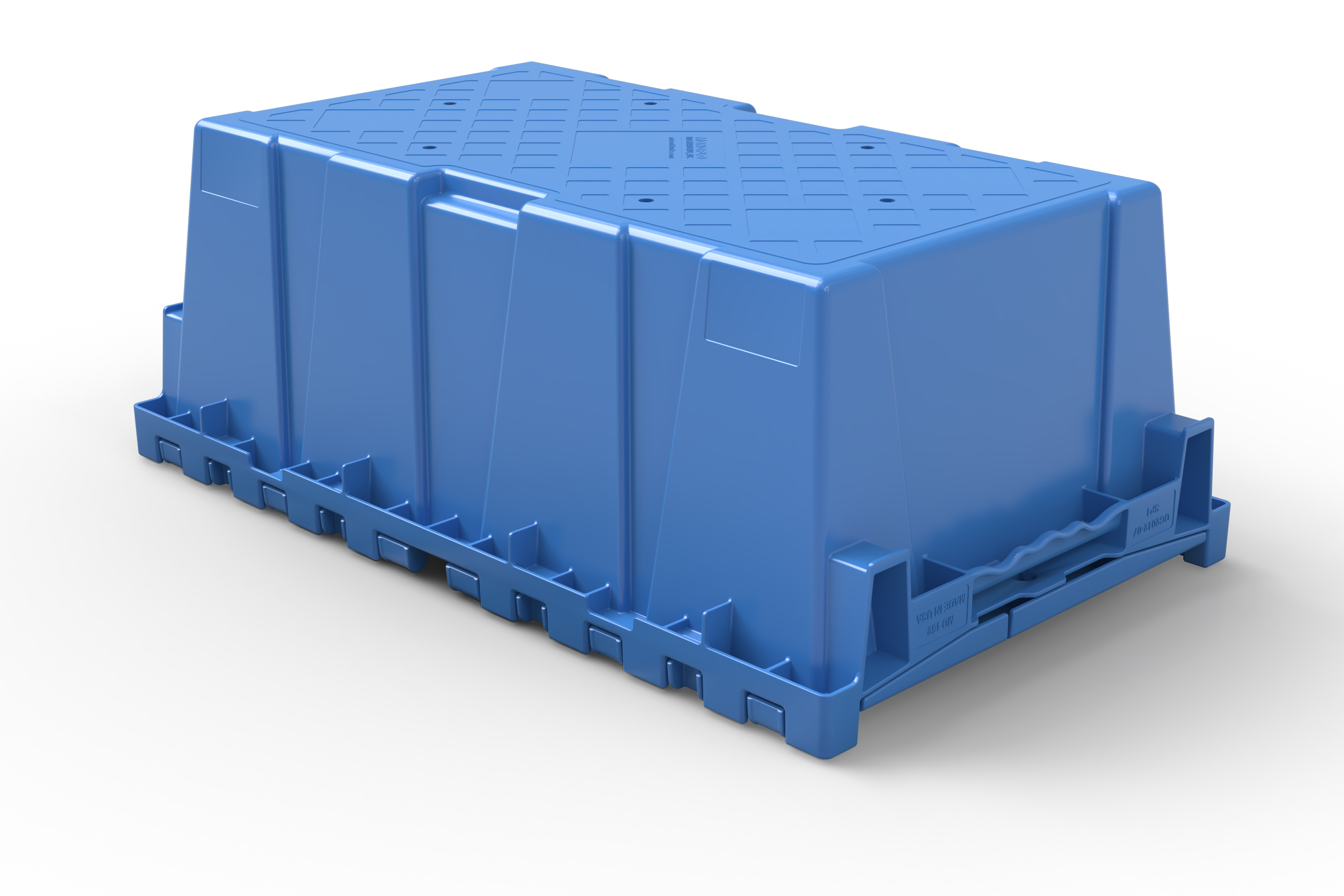 20x12x7 Attached-Lid Tote, Standard Plastic, 2 of 5
