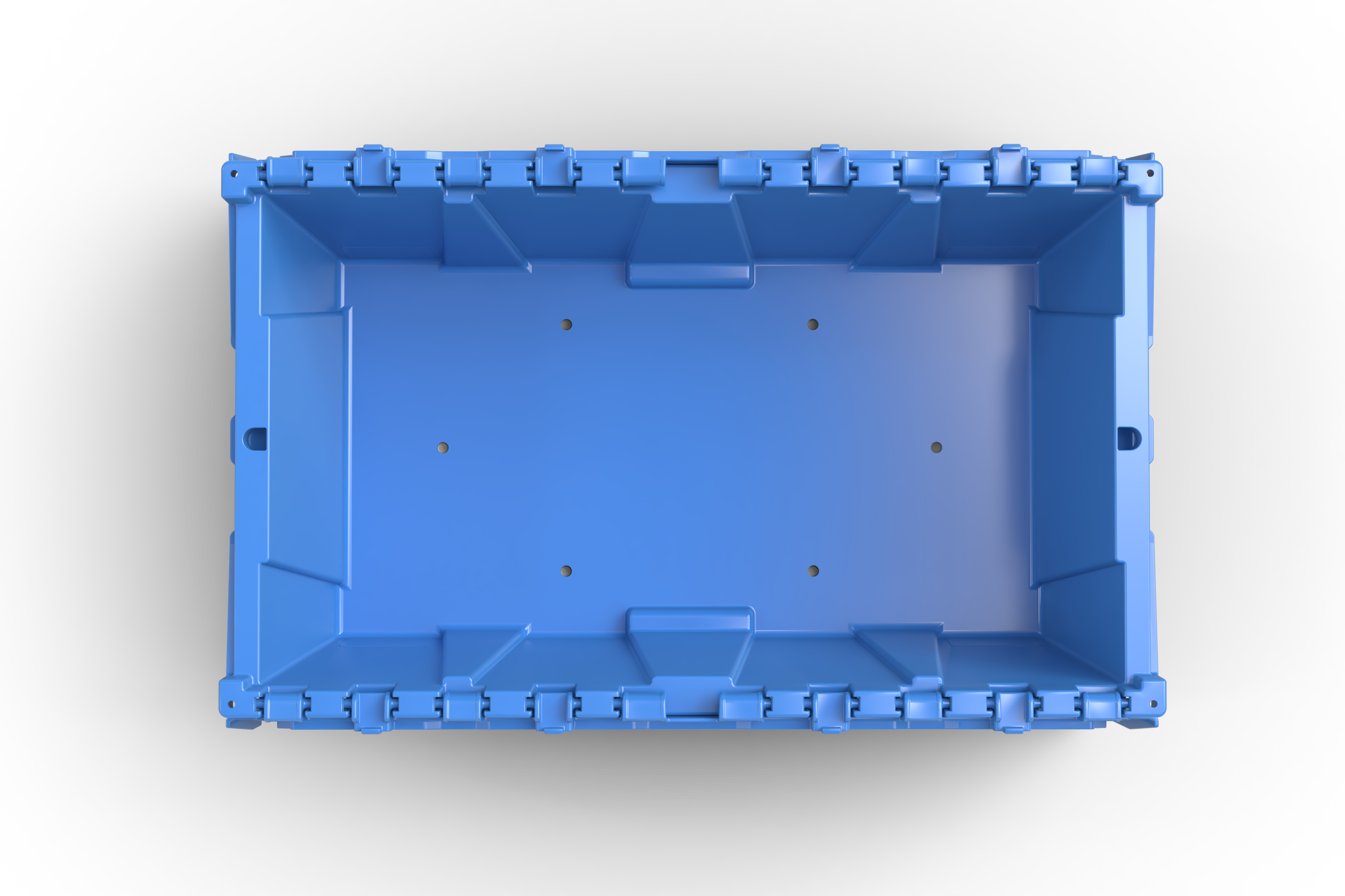 20x12x7 Attached-Lid Tote, Standard Plastic, 4 of 5