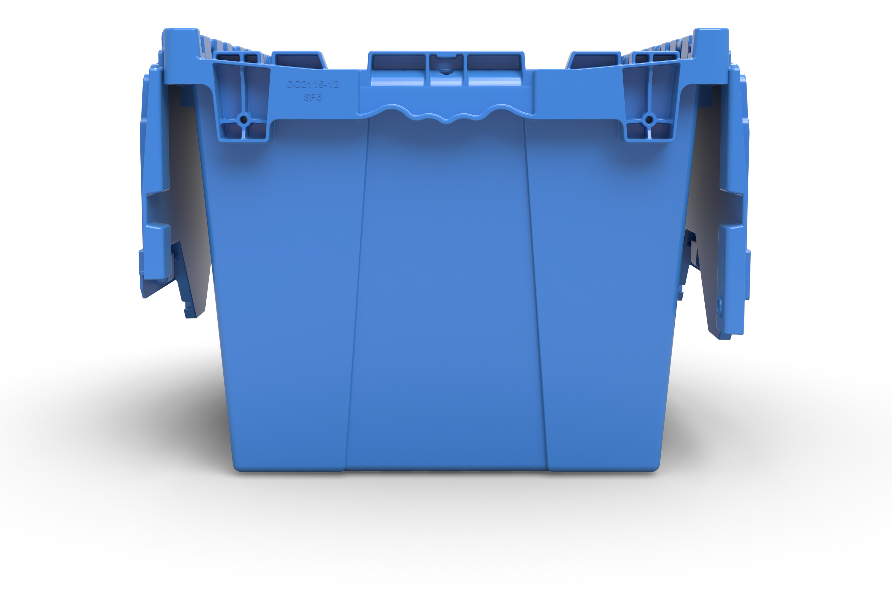 21x15x12 Attached-Lid Tote, Standard Plastic, 5 of 5