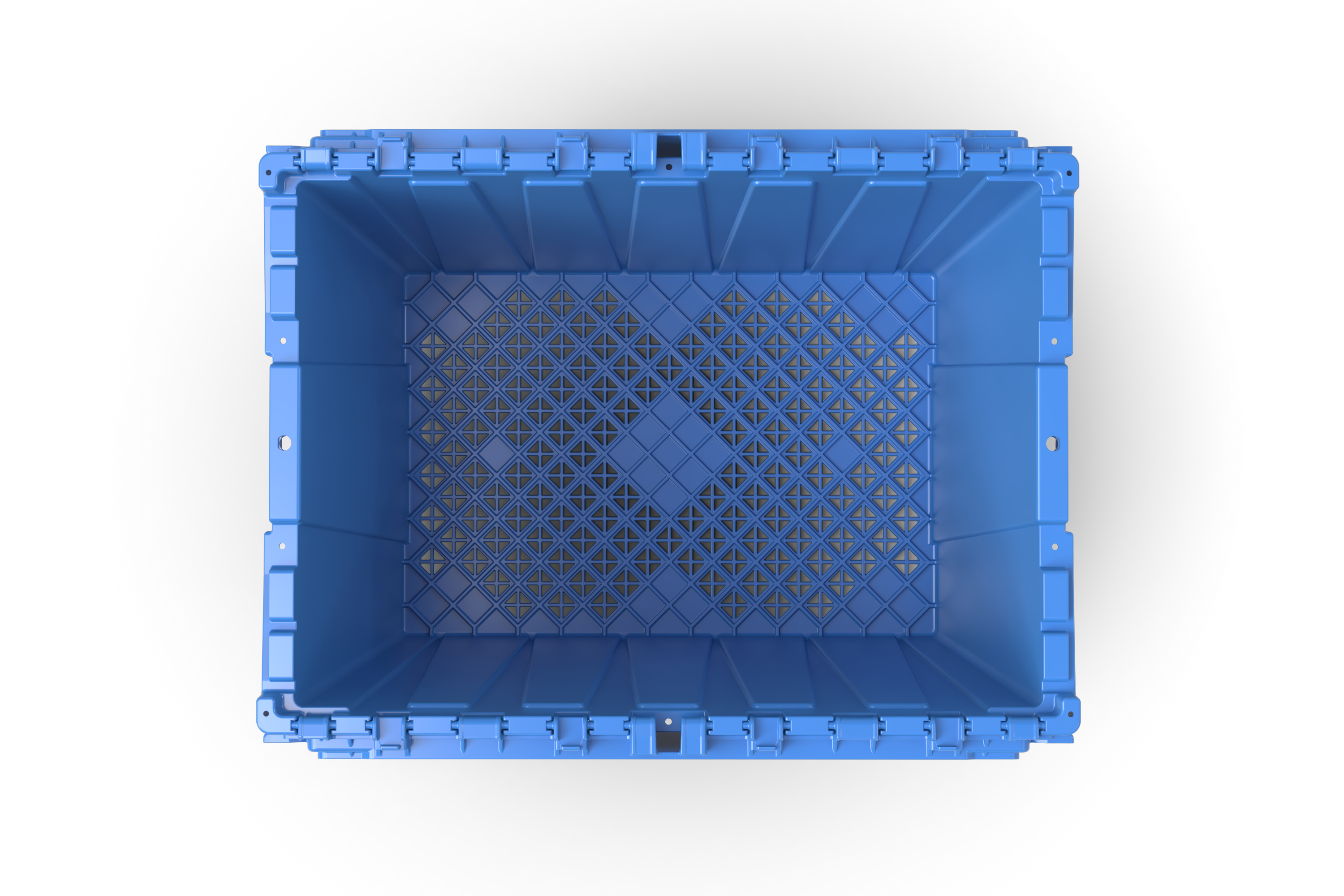 21x15x17 Attached-Lid Tote, Heavy Plastic, 4 of 5