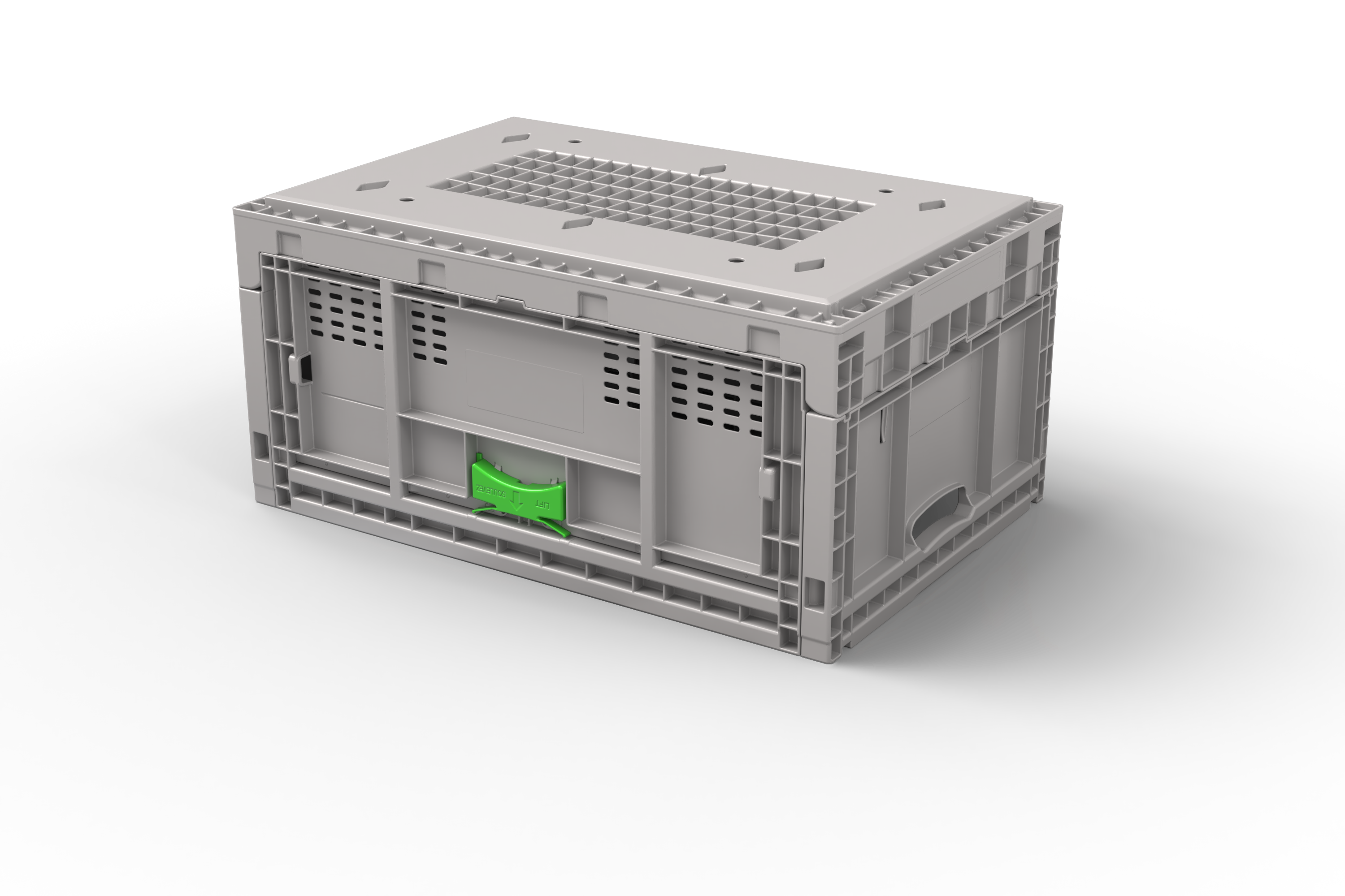 600x400x285 Knockdown Automation Container with Ribbed Bottom, 2 of 5