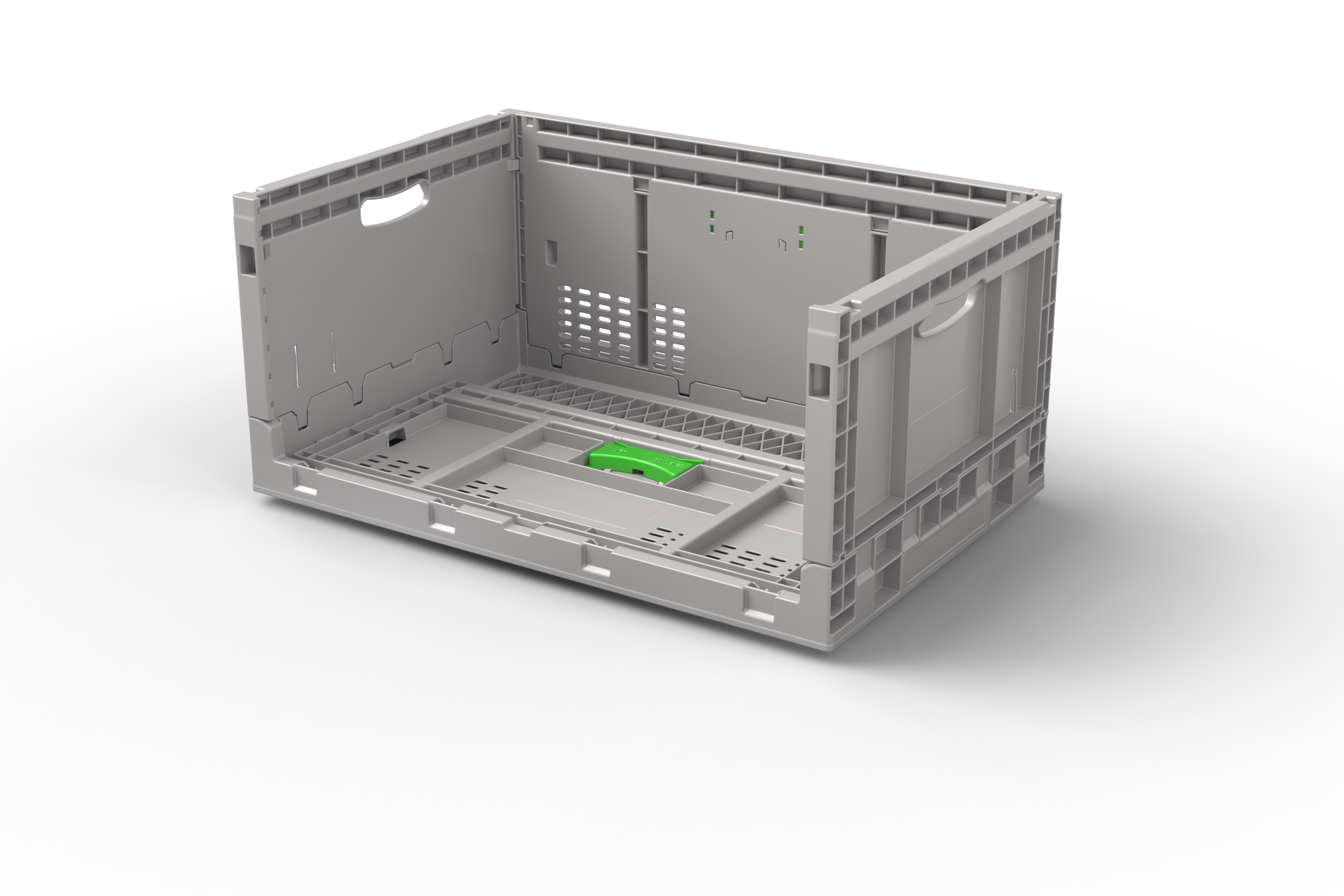 600x400x285 Knockdown Automation Container with Ribbed Bottom, 3 of 5