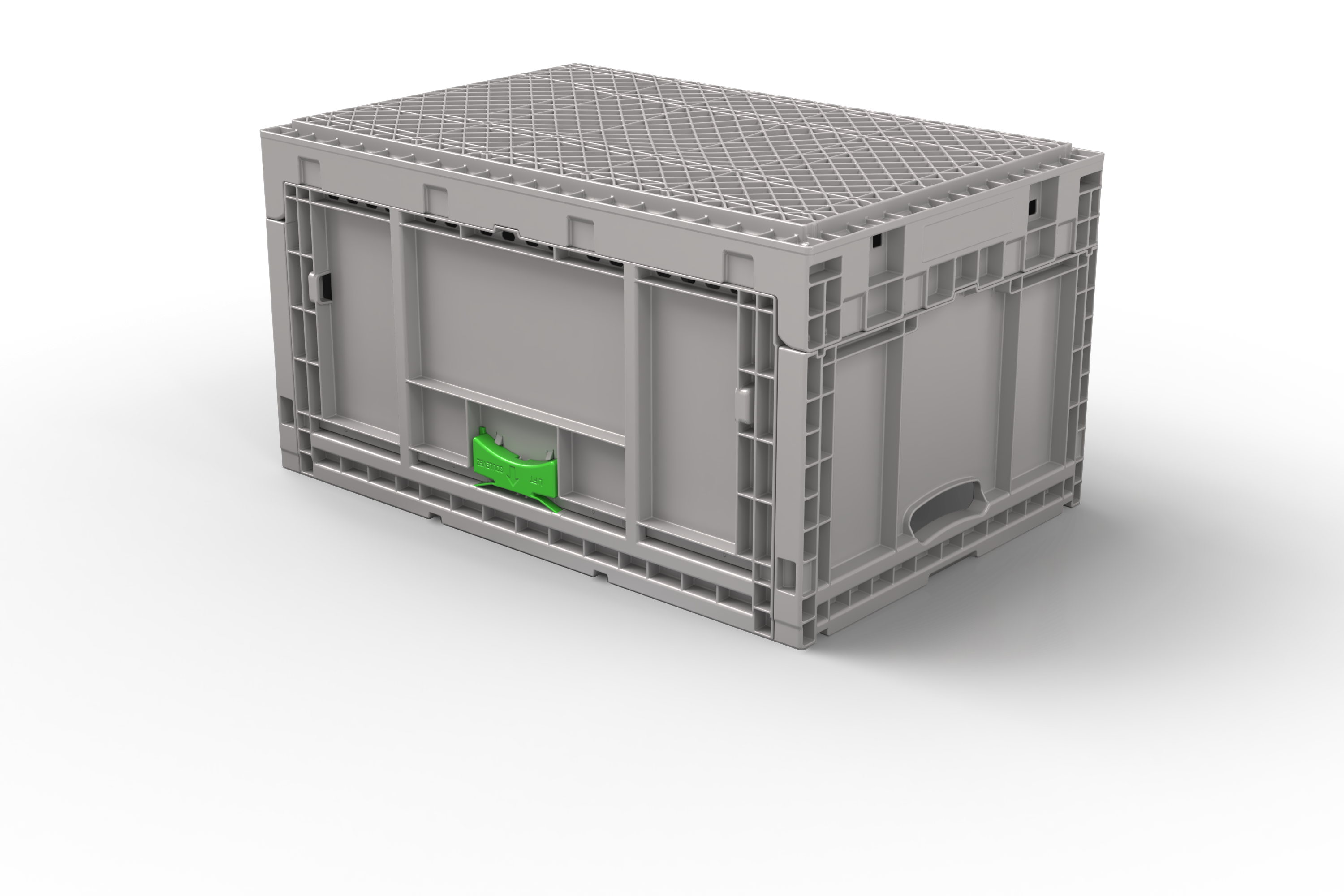 600x400x320 Knockdown Automation Container with Ribbed Bottom, 3 of 5